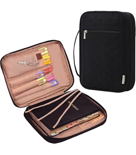 Amazon.com: Matte Black Stitched Cross 8 x 6 Fabric Zippered